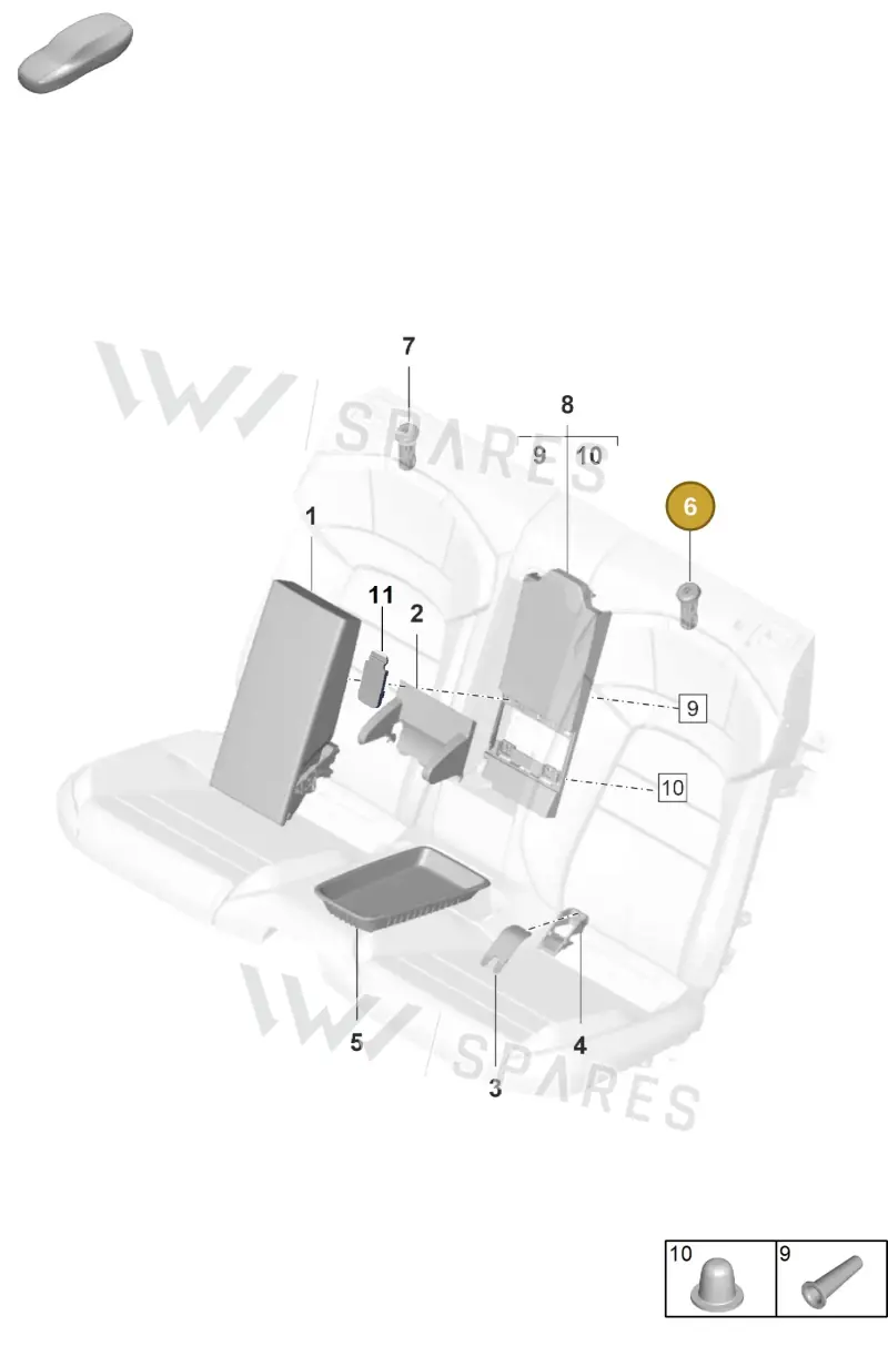 PAD886920AOW4 — Porsche Taycan Sport Turismo (2023-2025) diagram p56818600, position 6