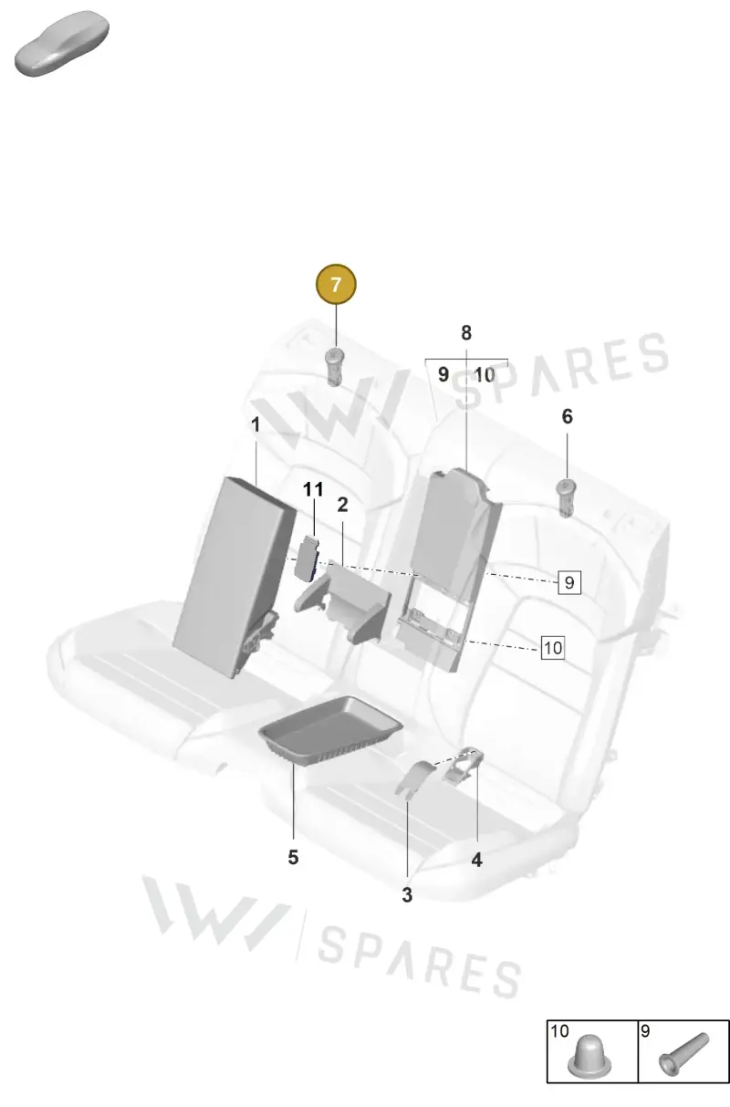 PAD886920OH5 — Porsche Taycan Sport Turismo (2023-2025) diagram p56818600, position 7