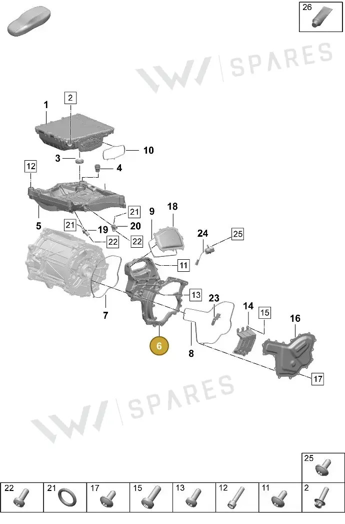 PAD901164C — Porsche Taycan Sport Turismo (2023-2025) diagram p64152060, position 6