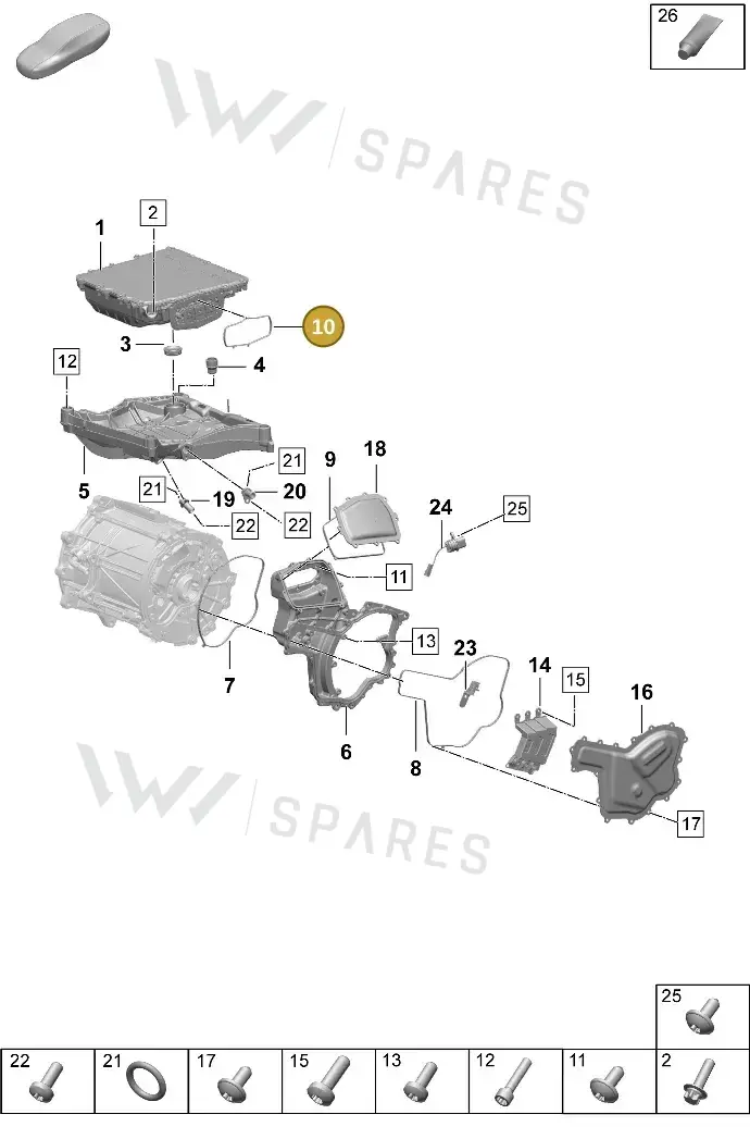 PAD901221B — Porsche Taycan Sport Turismo (2023-2025) diagram p64152060, position 10