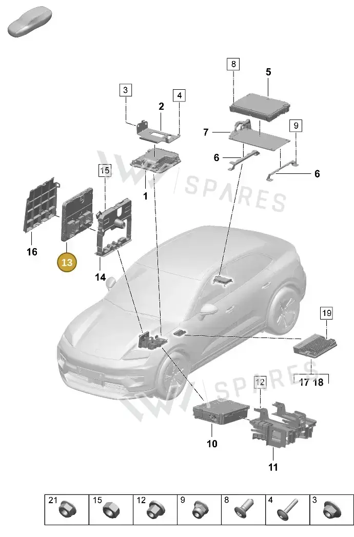 PAD907031G — Porsche Macan (2024-2024) diagram p61901010, position 13