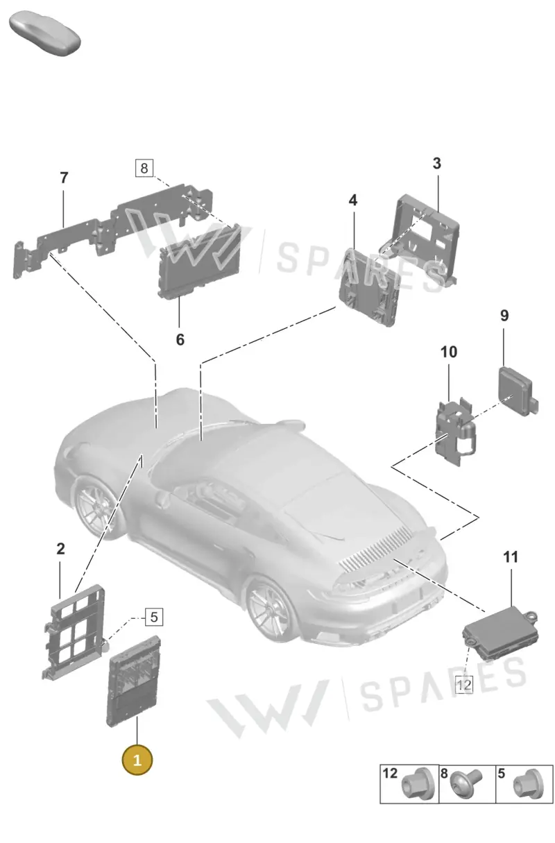PAD907063A — Porsche 911 (2020-2022) diagram p57901040, position 1