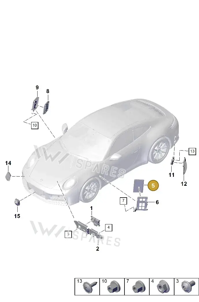 PAD907063 — Porsche 911 (2024-2025) diagram p63901300, position 5