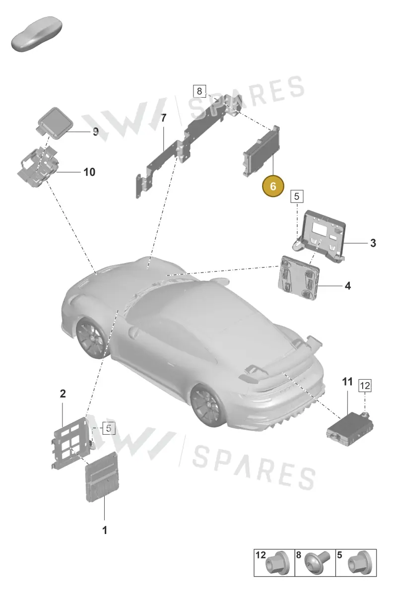 PAD907107A — Porsche 911 (2021-2022) diagram p59901040, position 6