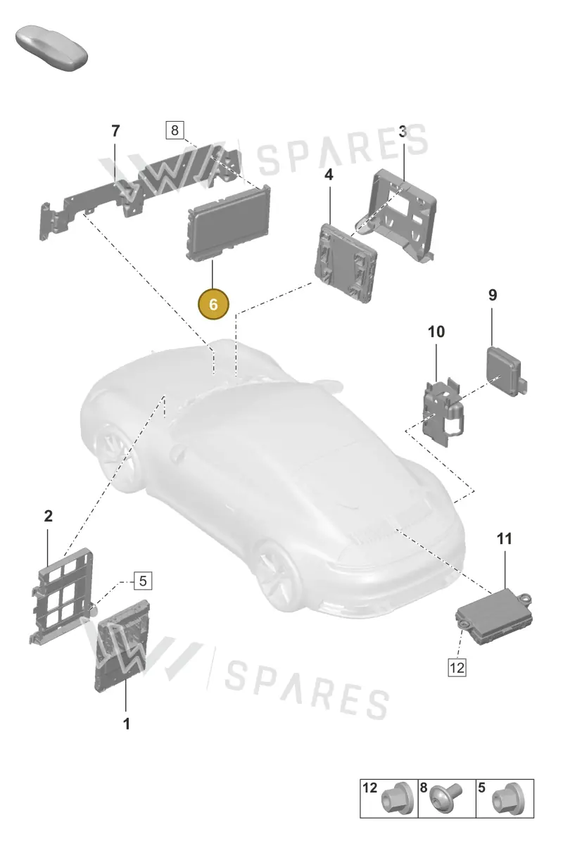 PAD907108A — Porsche 911 (2018-2024) diagram p53901040, position 6