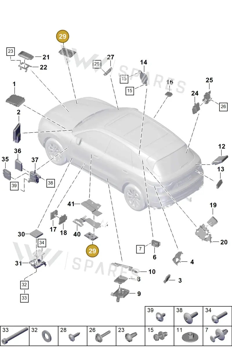 PAD907117C — Porsche Cayenne (2017-2023) diagram p51901003, position 29
