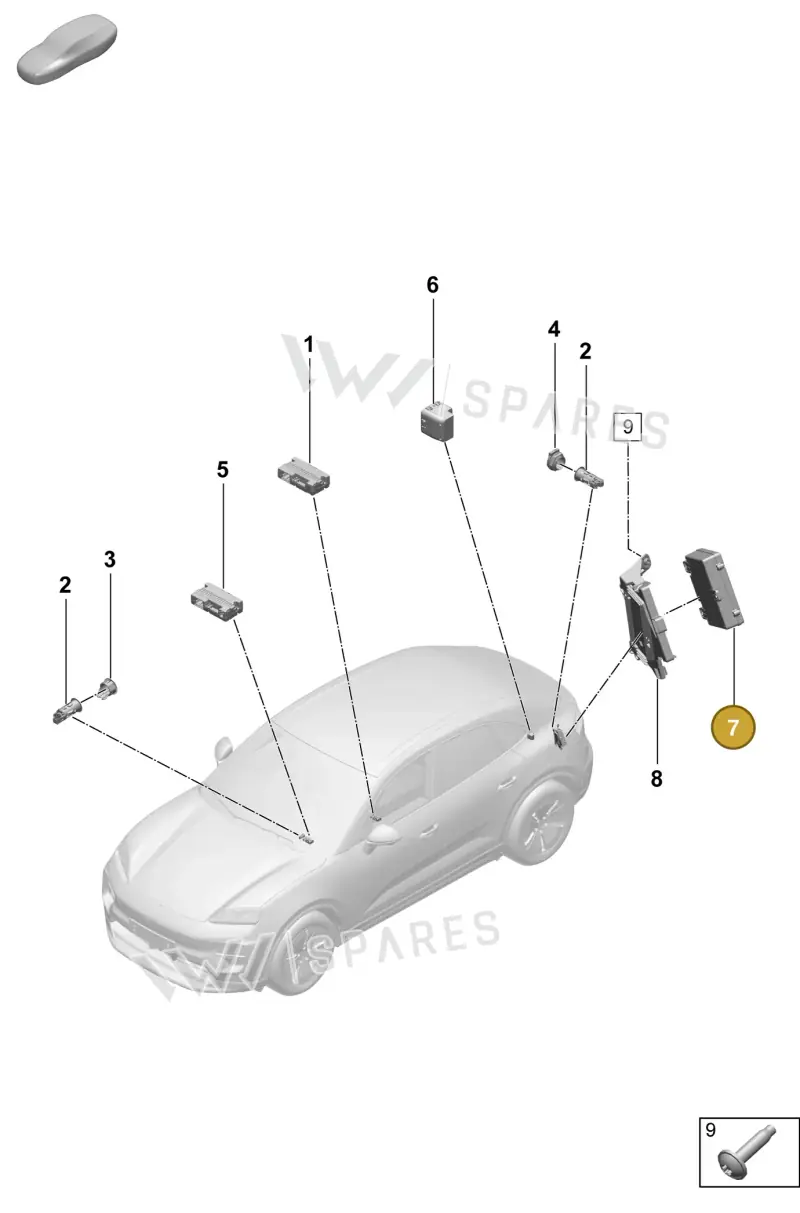 PAD907155A — Porsche Macan (2024-2024) diagram p61905700, position 7