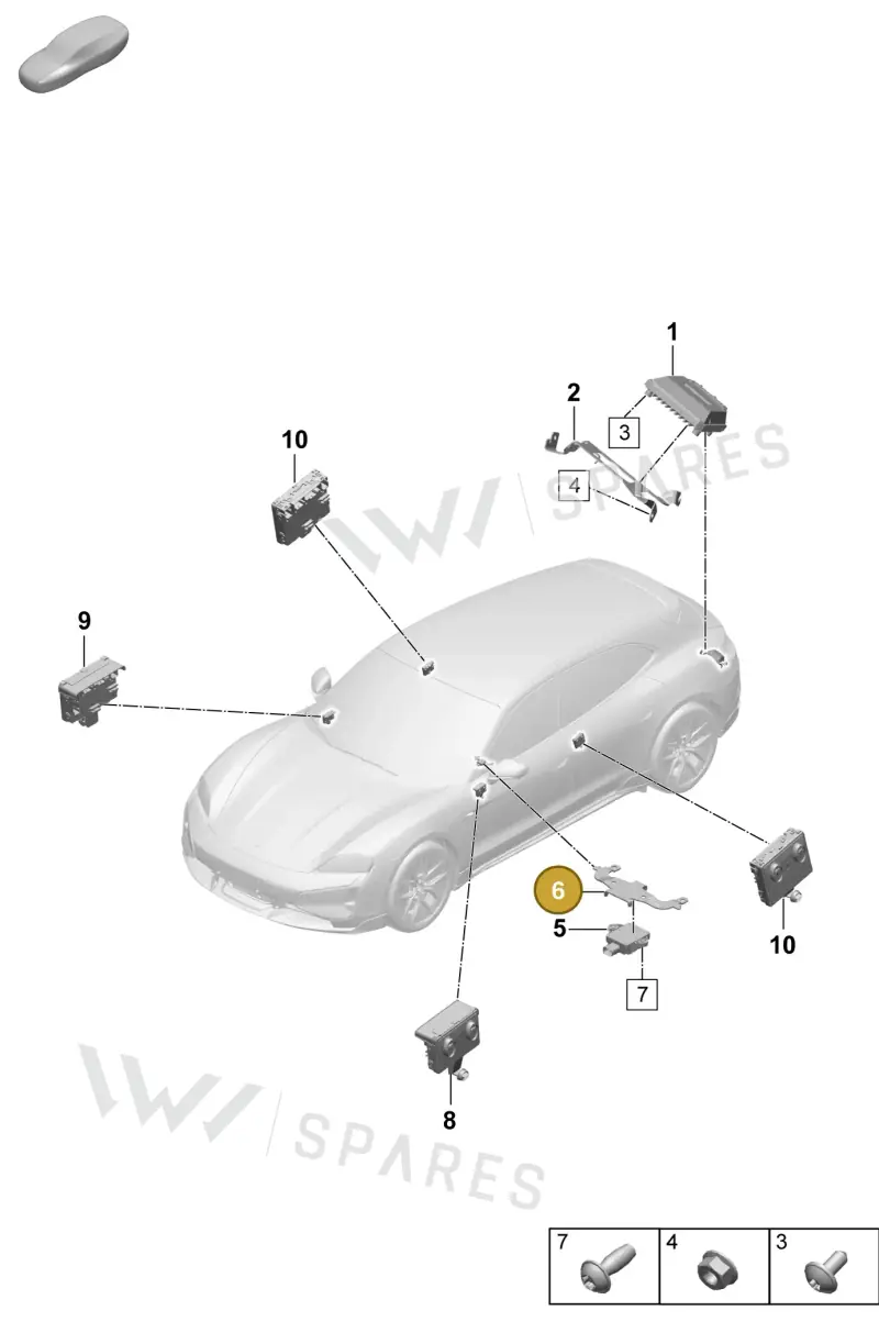 PAD907249 — Porsche Taycan Sport Turismo (2023-2025) diagram p64901200, position 6