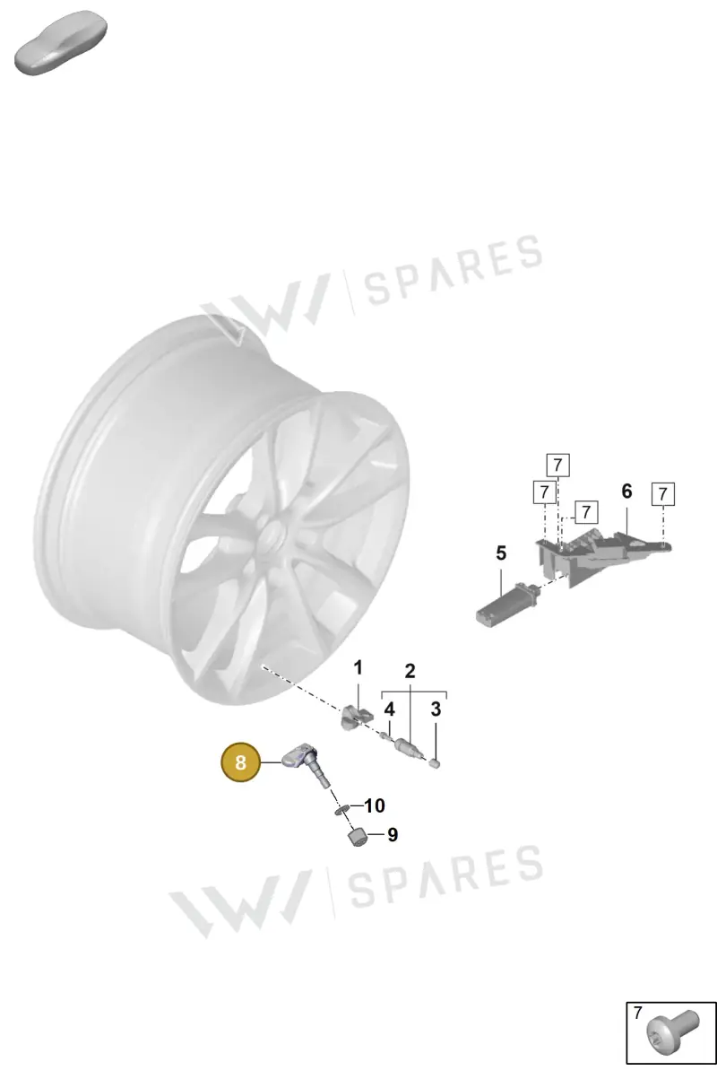 PAD907255 — Porsche Panamera (2020-2023) diagram p58601050, position 8