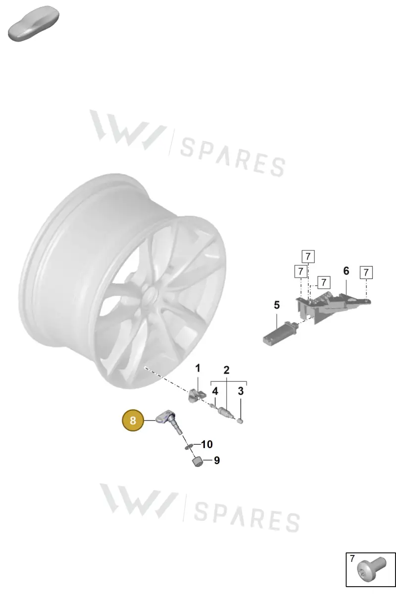 PAD907255C — Porsche Panamera (2020-2023) diagram p58601050, position 8