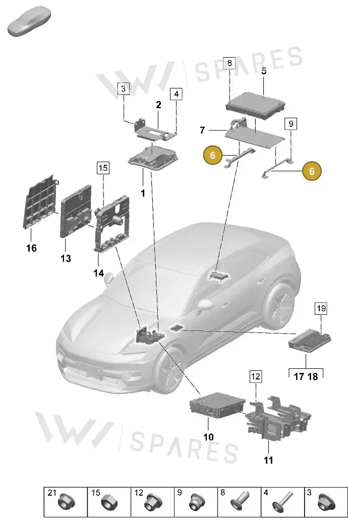 PAD907334A — Porsche Macan (2024-2024) diagram p61901010, position 6