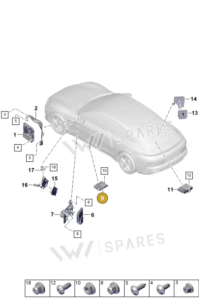PAD907468C — Porsche Panamera (2023-2025) diagram p62901000, position 9