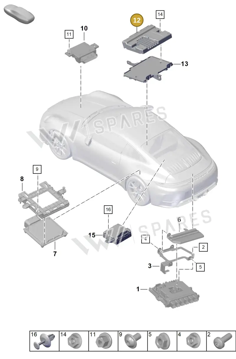 PAD907468D — Porsche 911 (2024-2025) diagram p63901000, position 12