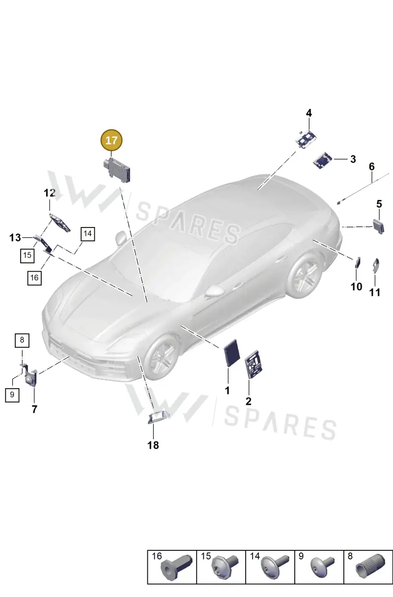 PAD907669 — Porsche Panamera (2023-2025) diagram p62901300, position 17