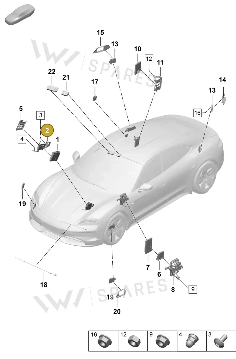 PAD907682A — Porsche Taycan Sport Turismo (2023-2025) diagram p64901300, position 2