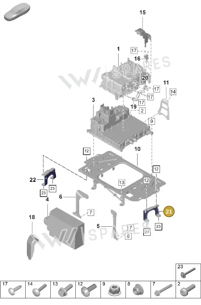 PAD915359 — Porsche Taycan Sport Turismo (2019-2024) diagram p56251300, position 21