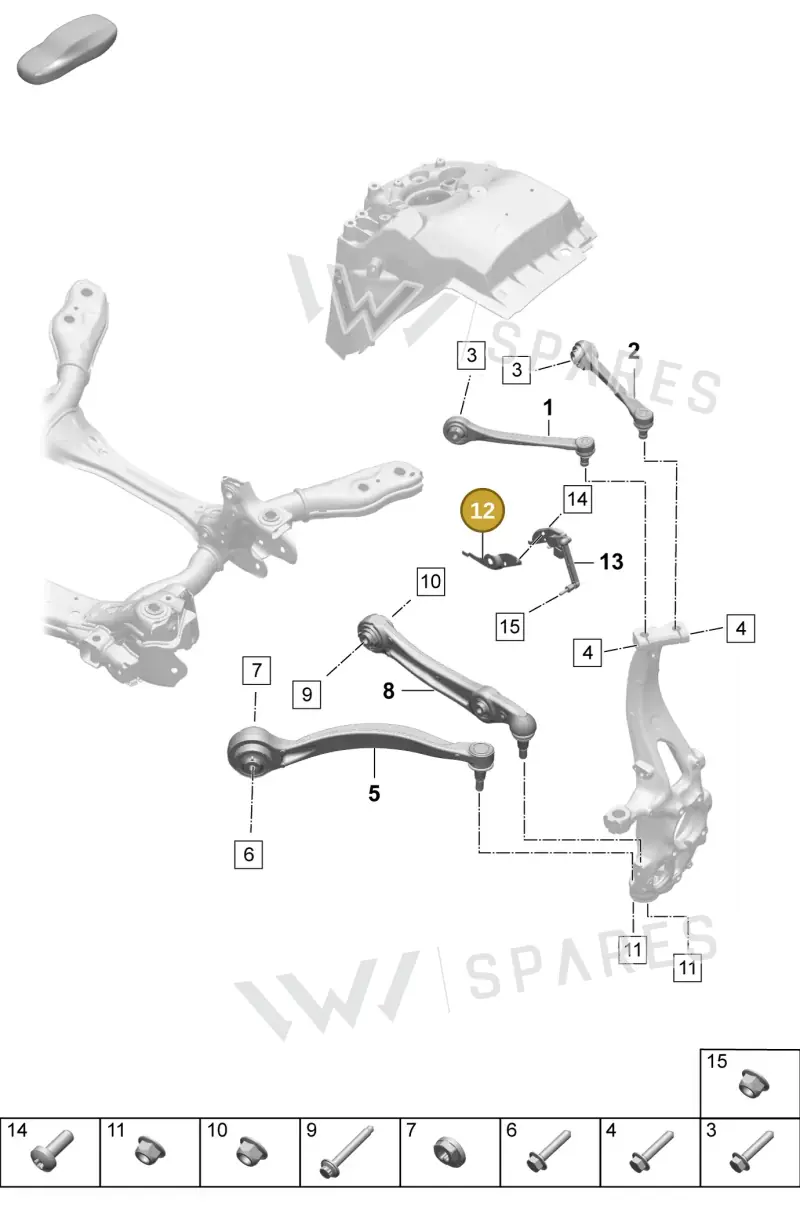 PAD941058 — Porsche Macan (2024-2024) diagram p61401050, position 12
