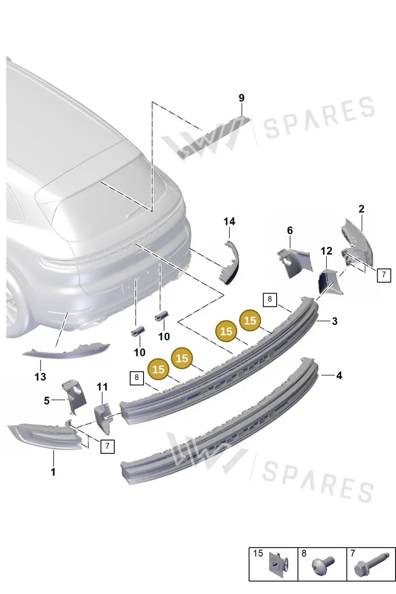 PAD945230 — Porsche Cayenne Coupe (2023-2023) diagram p60908400, position 15