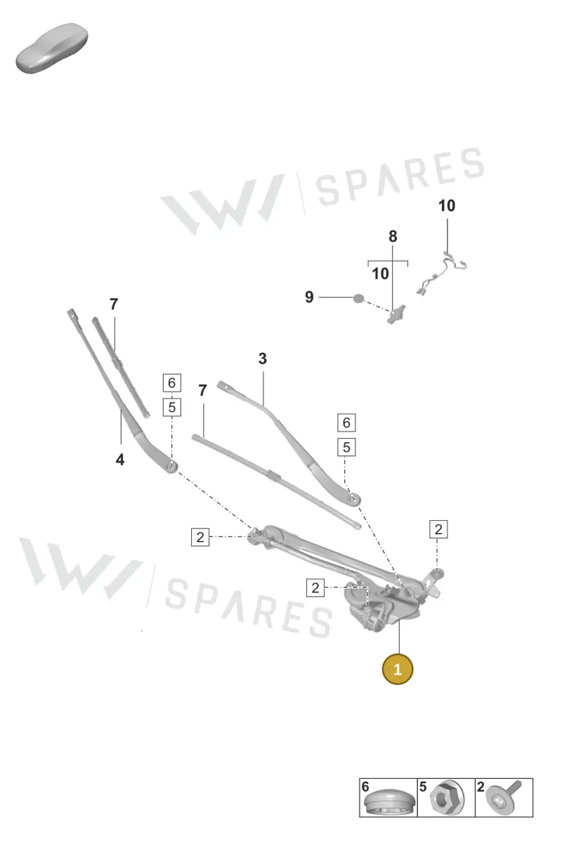 PAD955024 — Porsche Taycan Sport Turismo (2019-2024) diagram p56904000, position 1