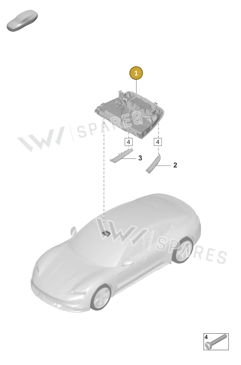 PAD959551ATBN — Porsche Taycan Sport Turismo (2023-2025) diagram p56903060, position 1