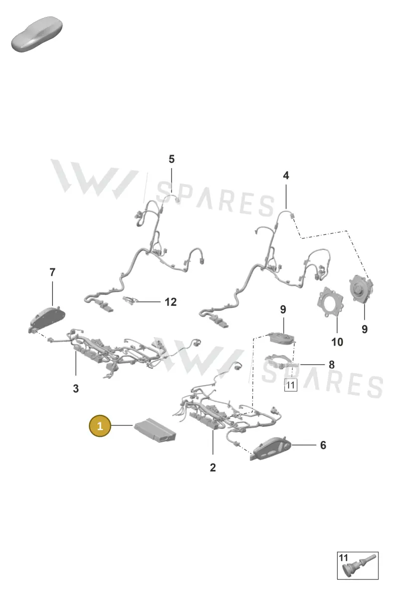 PAD959760A — Porsche 911 (2024-2025) diagram p53817520, position 1