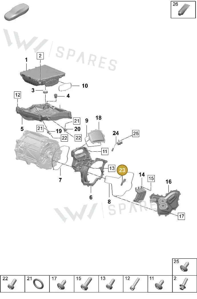 PAD971280 — Porsche Taycan Sport Turismo (2023-2025) diagram p64152060, position 23