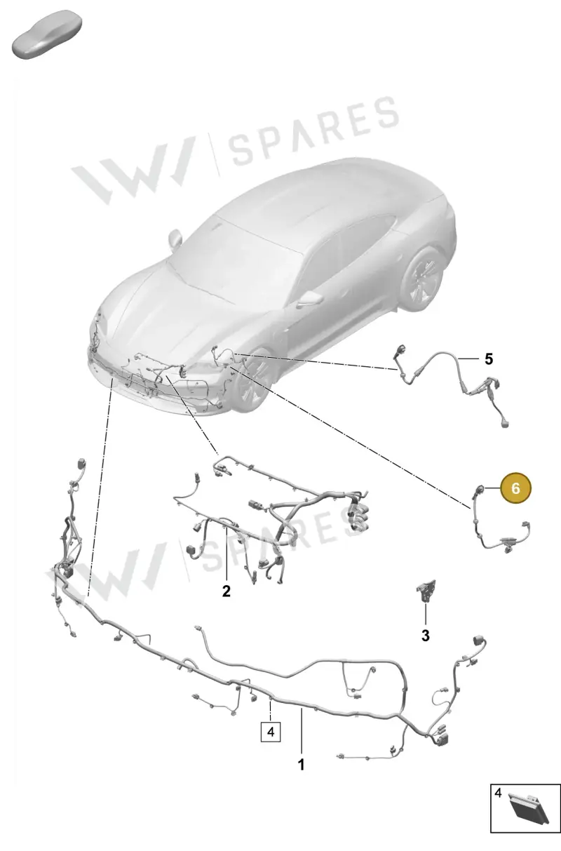 PAD971289A — Porsche Taycan Sport Turismo (2023-2025) diagram p64903400, position 6