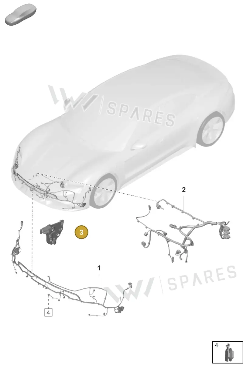 PAD972555A — Porsche Taycan Sport Turismo (2019-2024) diagram p56902100, position 3