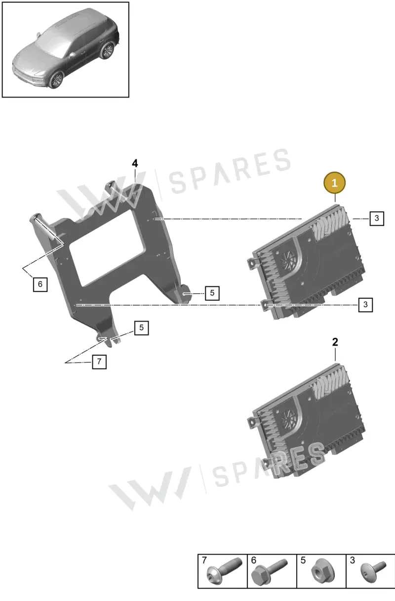 PAE035223 — Porsche Cayenne (2017-2023) diagram p51911035, position 1