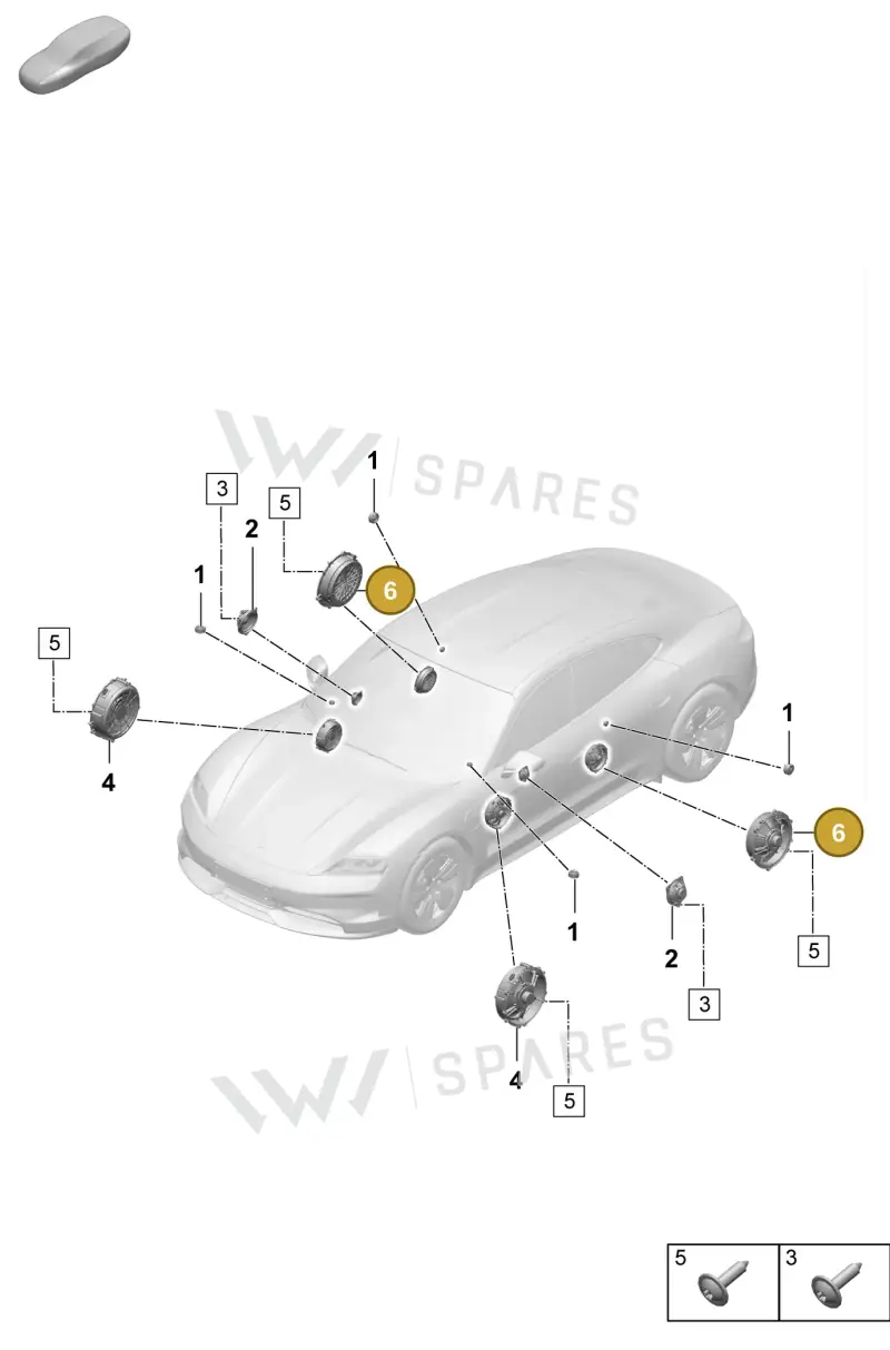 PAE035453 — Porsche Taycan Sport Turismo (2023-2025) diagram p64914000, position 6