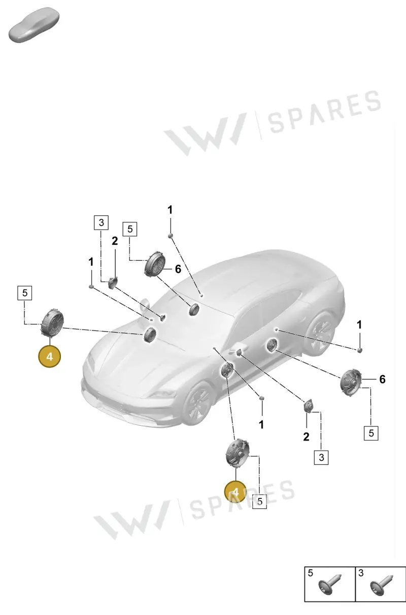 PAE035454 — Porsche Taycan Sport Turismo (2023-2025) diagram p64914000, position 4