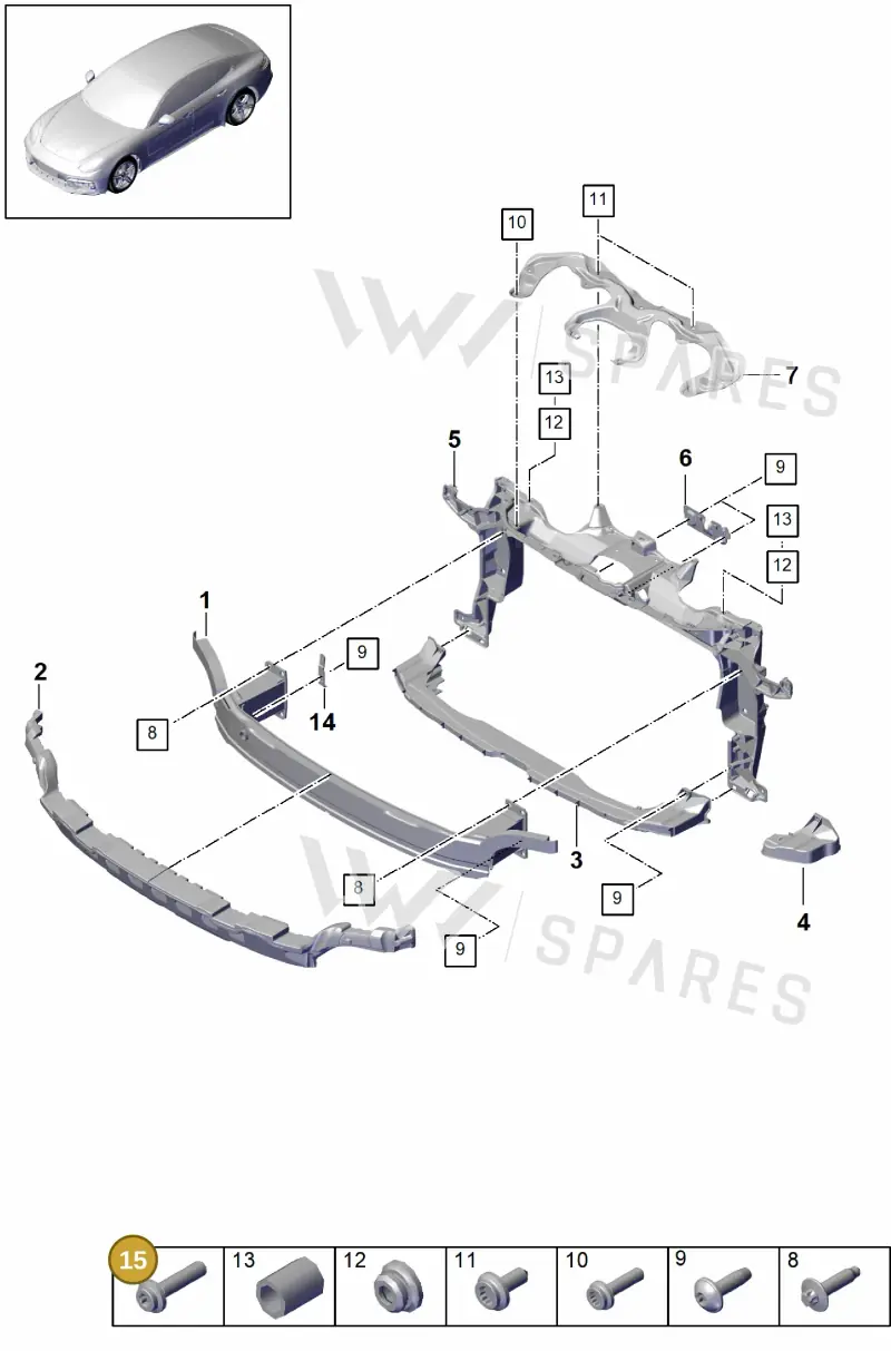 PAE035464 — Porsche Panamera (2016-2020) diagram p49802050, position 15