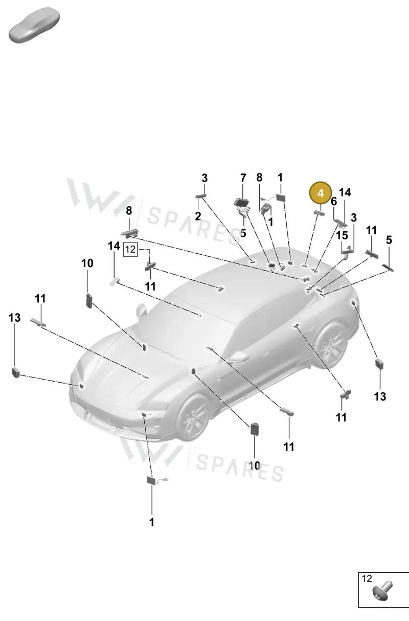 PAE035507 — Porsche Taycan Sport Turismo (2023-2025) diagram p64911300, position 4