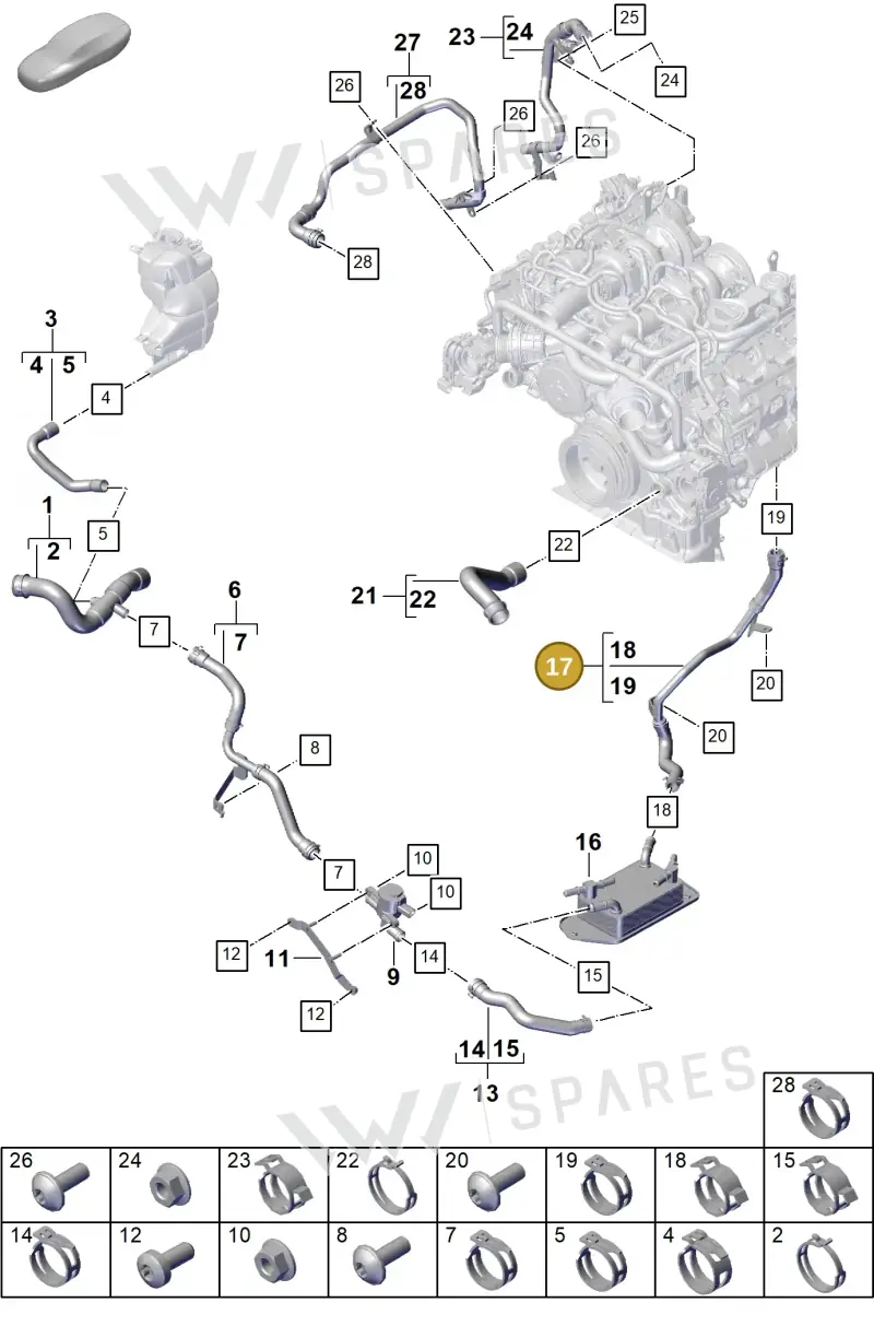 PAE121050B — Porsche Panamera (2023-2025) diagram p62105330, position 17