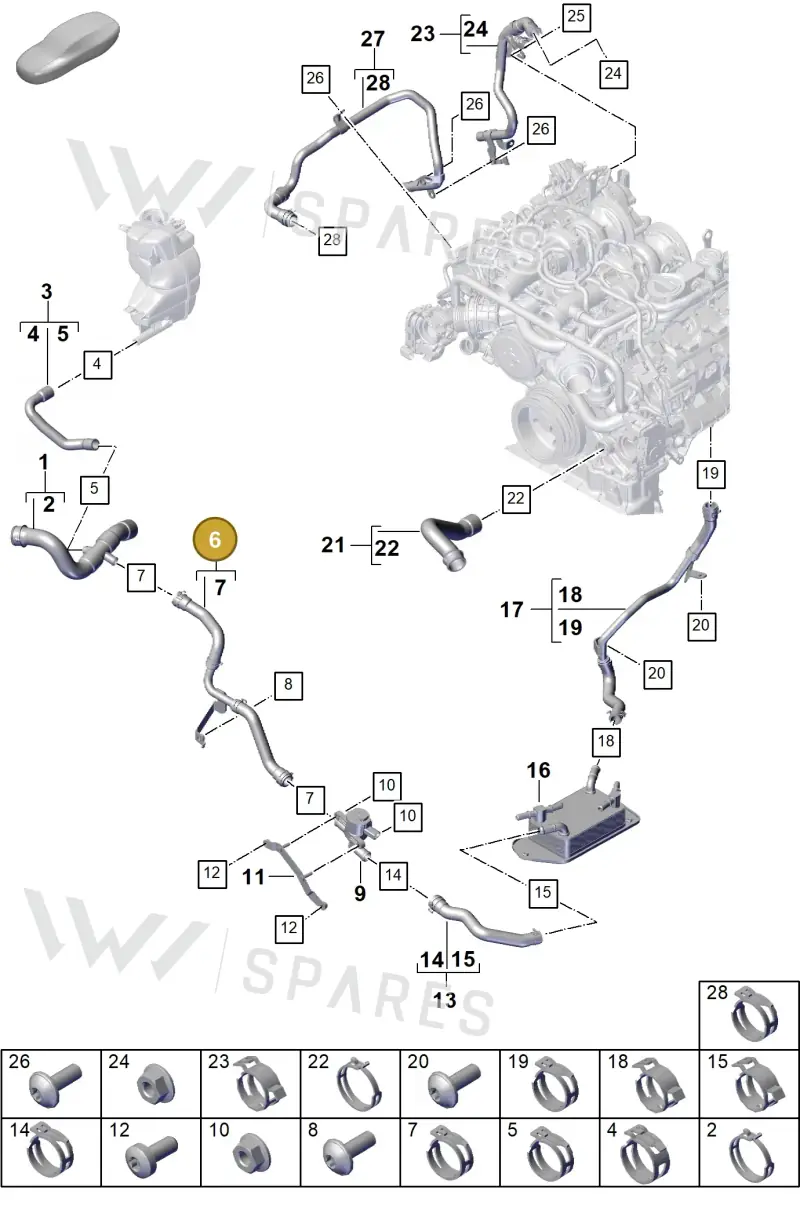 PAE121050C — Porsche Panamera (2023-2025) diagram p62105330, position 6
