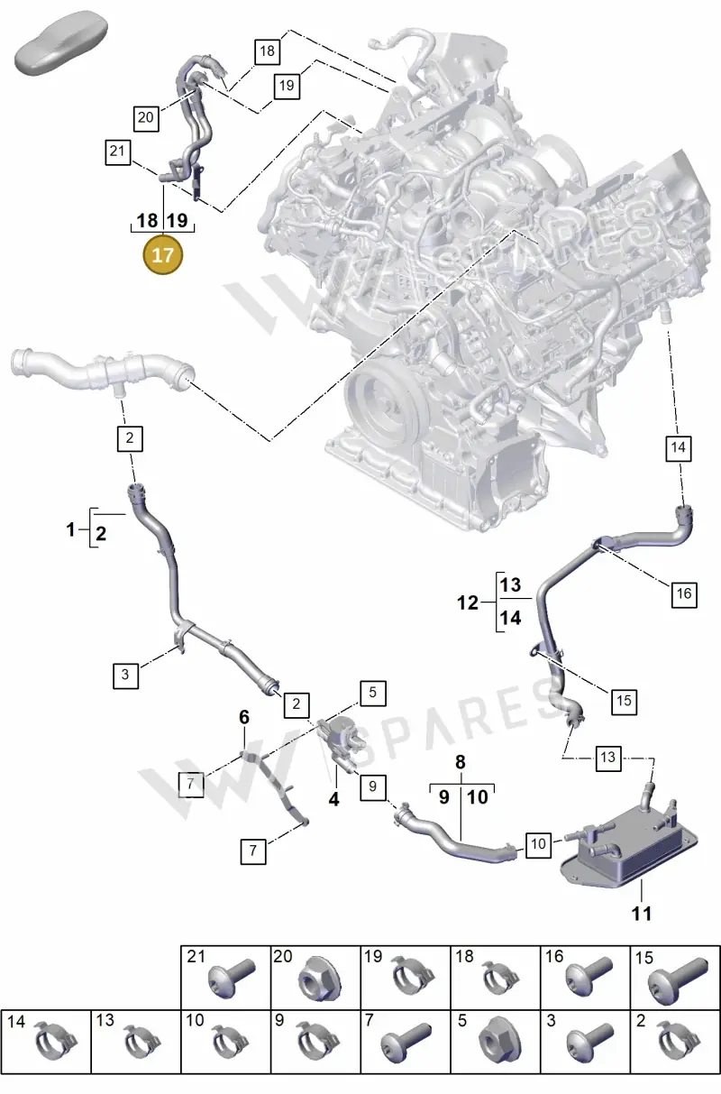 PAE121064 — Porsche Panamera (2023-2025) diagram p62105300, position 17