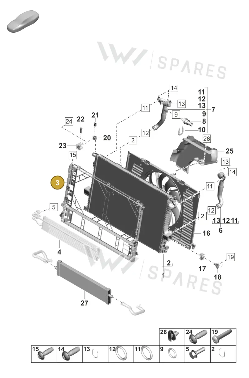 PAE121068 — Porsche Panamera (2020-2023) diagram p58105200, position 3
