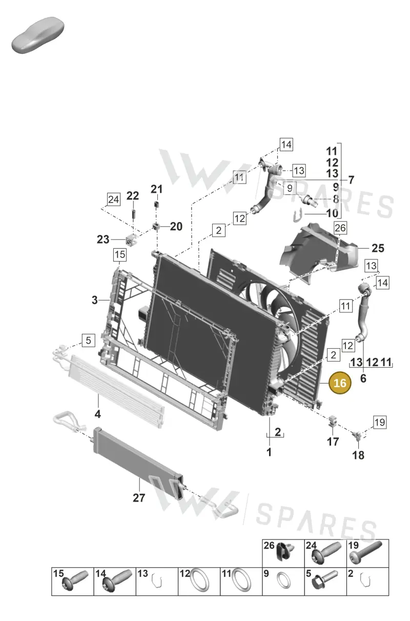 PAE121203 — Porsche Panamera (2023-2025) diagram p58105200, position 16