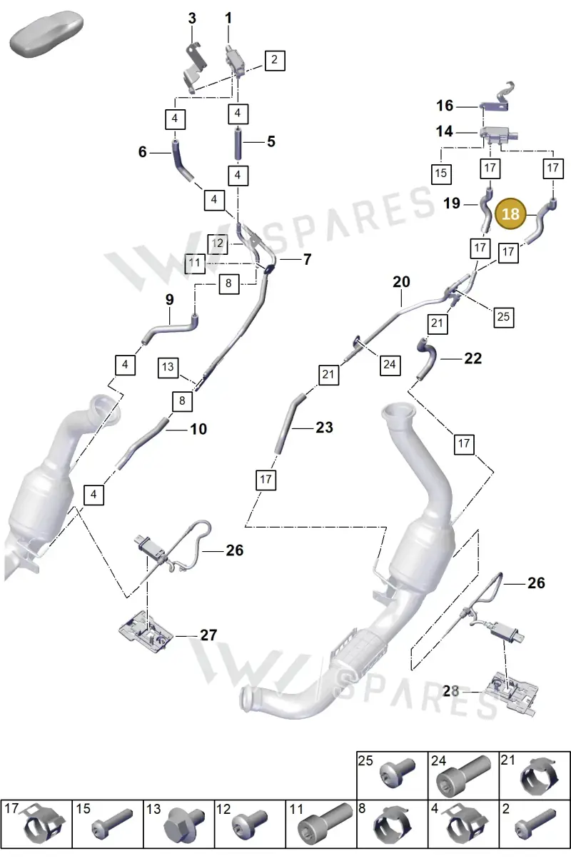 PAE131191D — Porsche Panamera (2023-2025) diagram p62202300, position 18