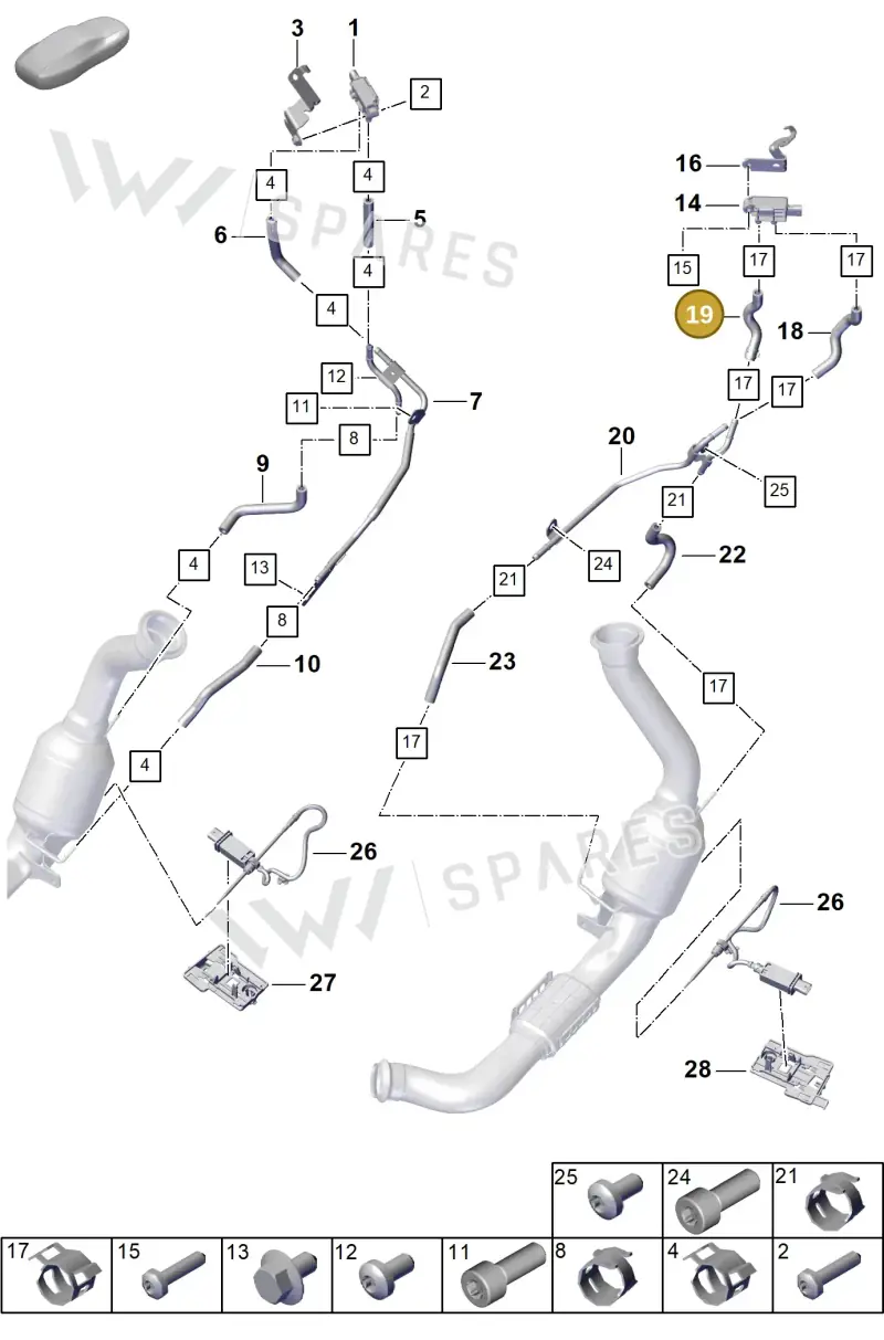 PAE131191E — Porsche Panamera (2023-2025) diagram p62202300, position 19