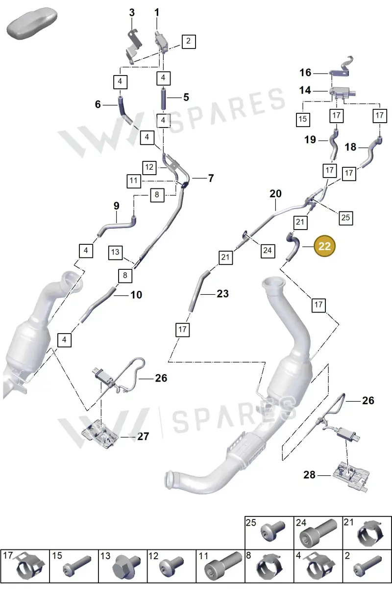 PAE131191F — Porsche Panamera (2023-2025) diagram p62202300, position 22