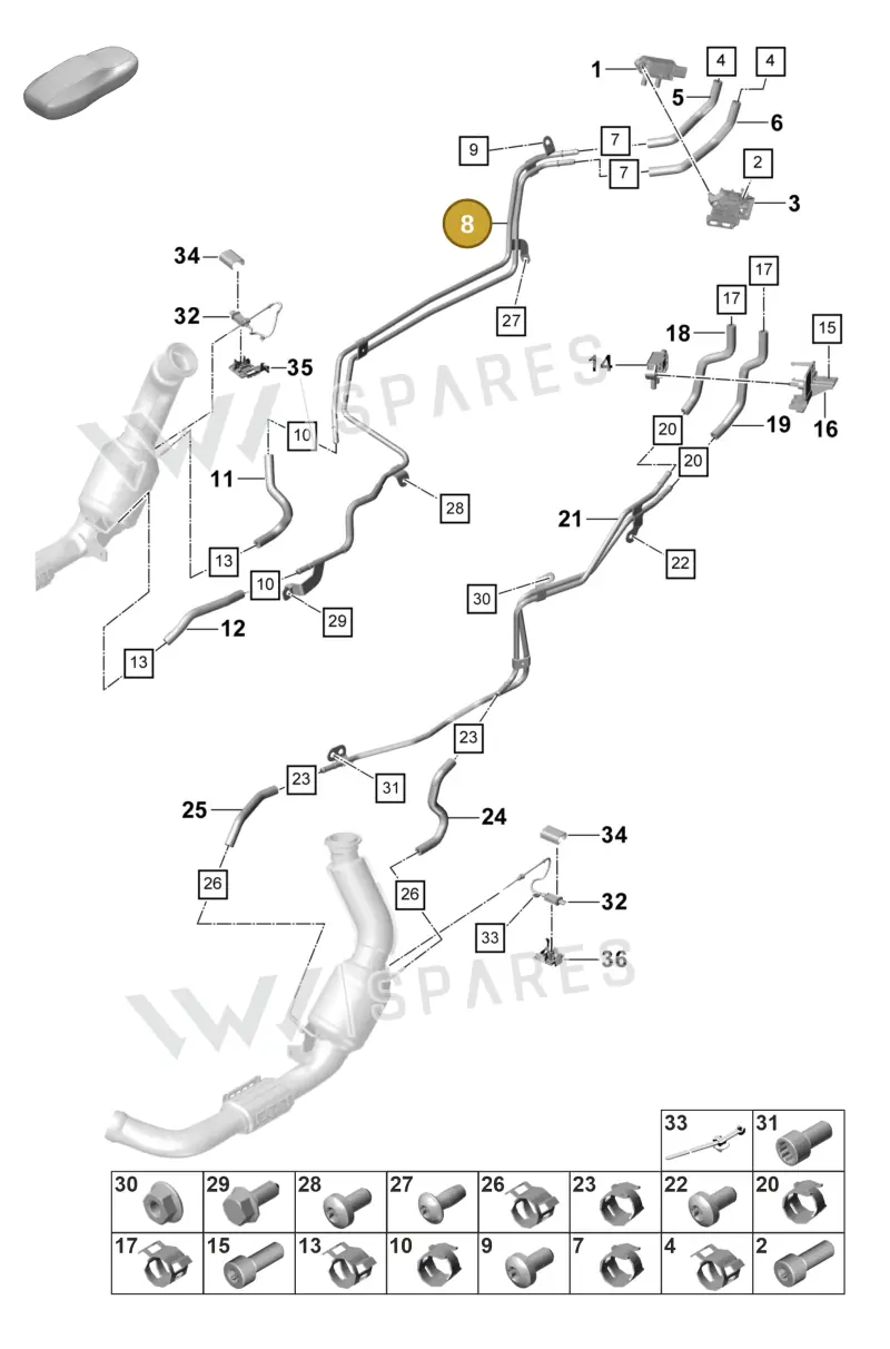 PAE131967B — Porsche Panamera (2023-2025) diagram p58202310, position 8