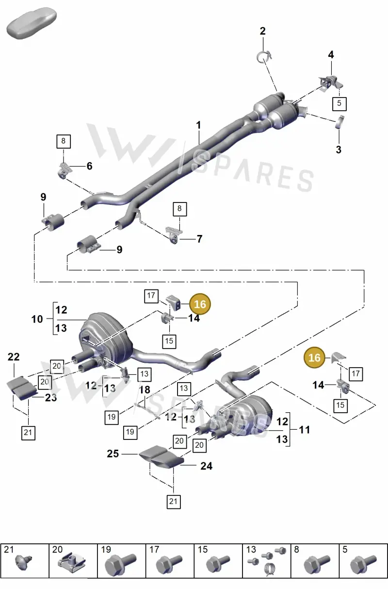 PAE253048 — Porsche Panamera (2023-2025) diagram p62203000, position 16