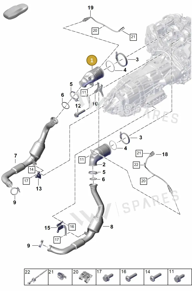 PAE254301 — Porsche Panamera (2023-2025) diagram p62202210, position 1