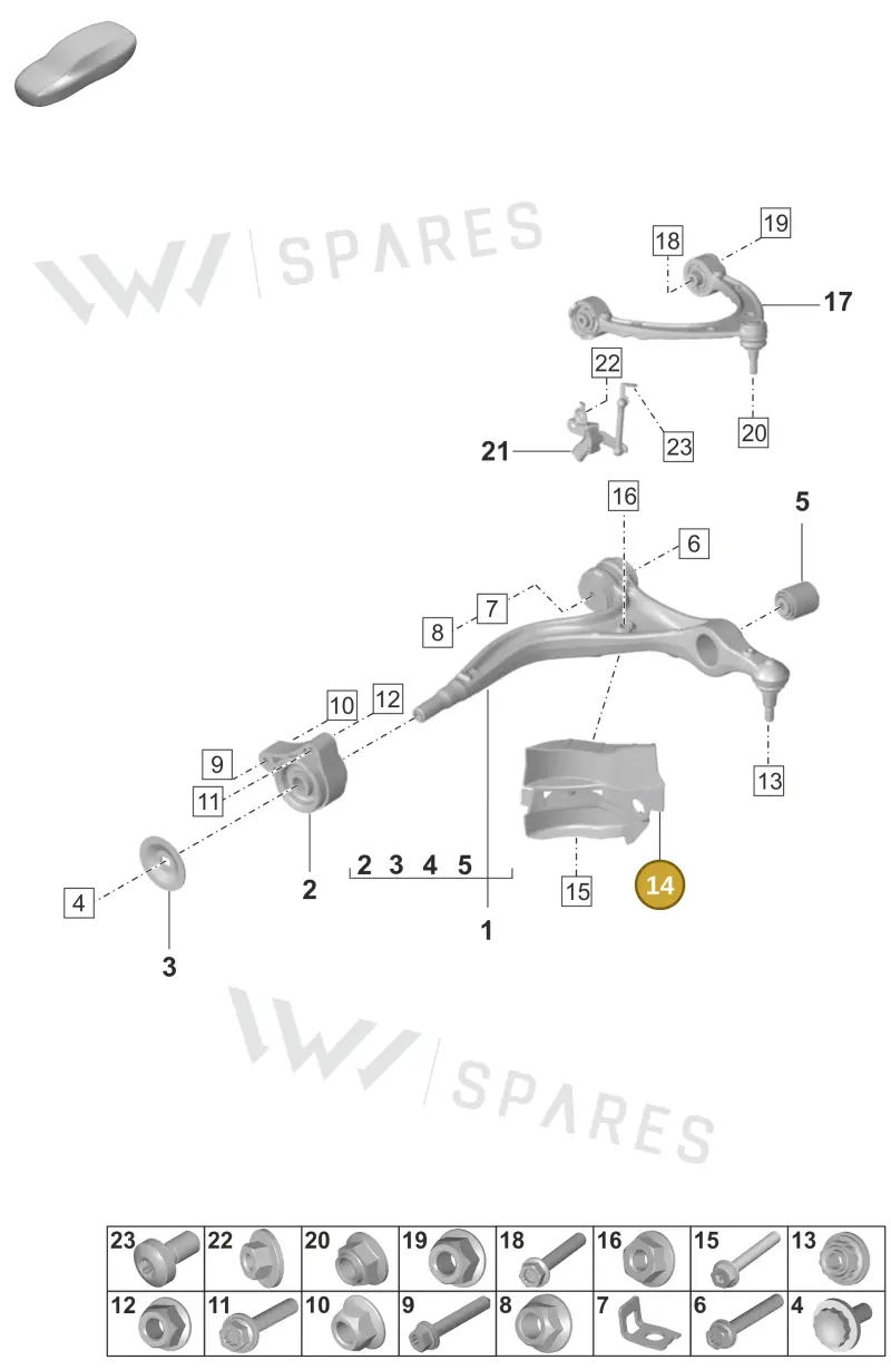 PAE407125 — Porsche Panamera (2023-2025) diagram p58401050, position 14