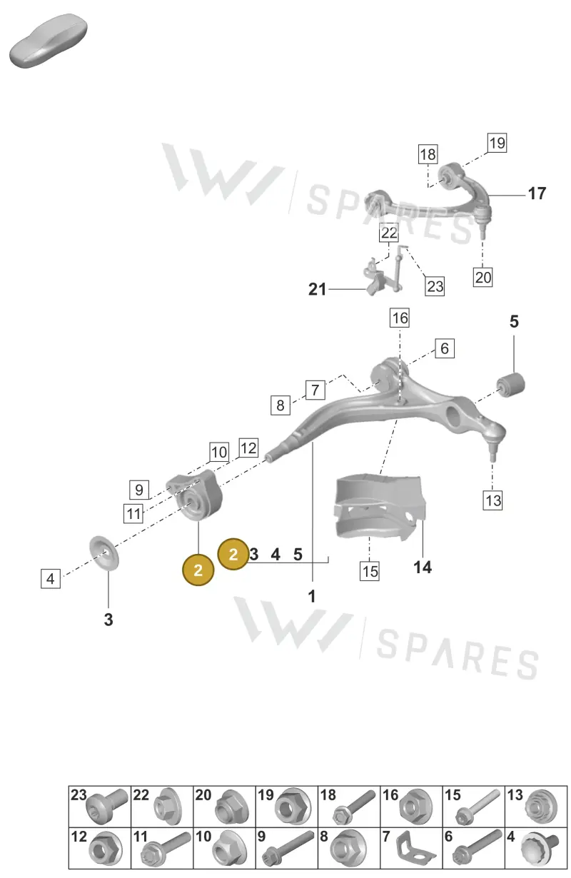 PAE407182 — Porsche Panamera (2023-2025) diagram p58401050, position 2