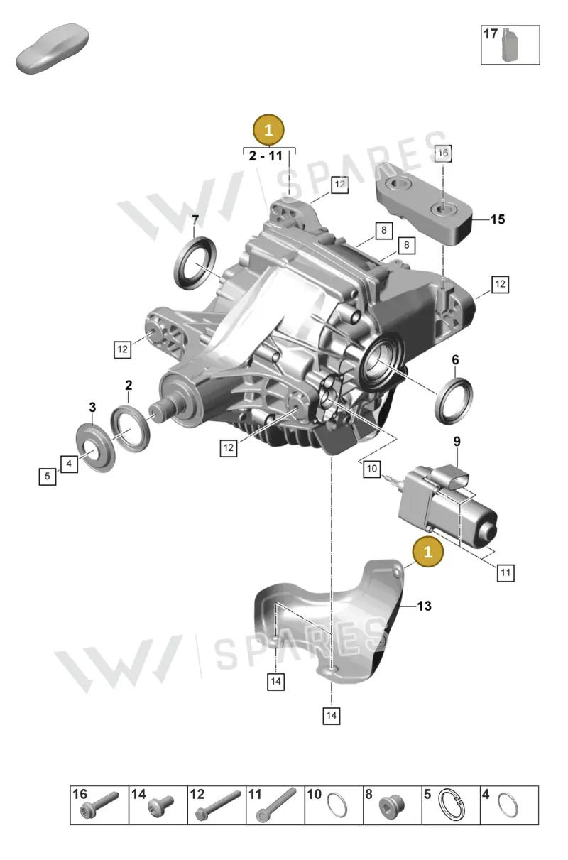PAE507041BX — Porsche Panamera (2023-2025) diagram p58305040, position 1