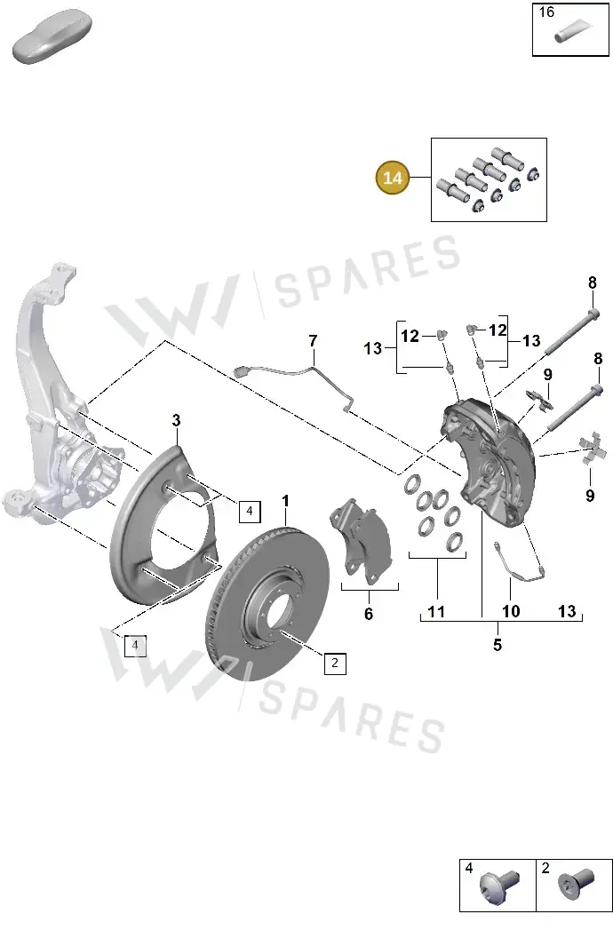 PAE698137 — Porsche Cayenne Coupe (2023-2023) diagram p60602400, position 14