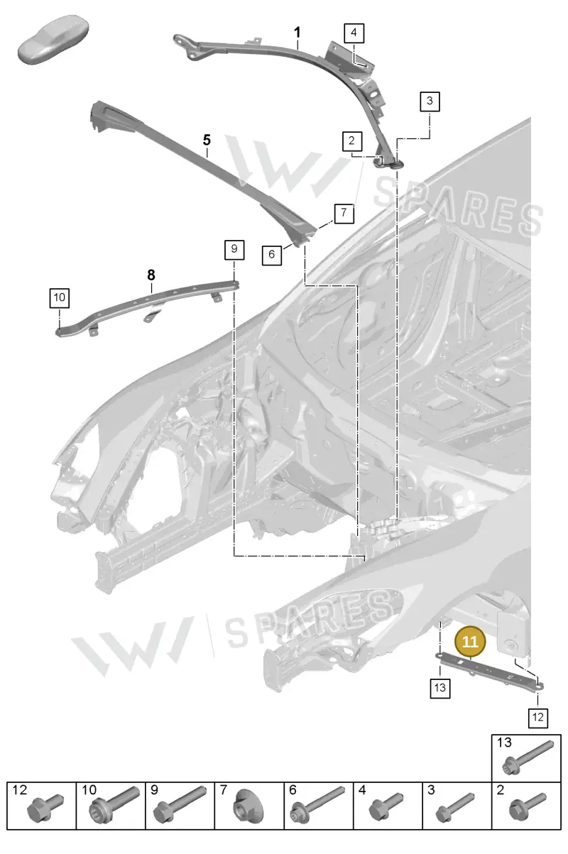 PAE801223A — Porsche Panamera (2023-2025) diagram p62801150, position 11