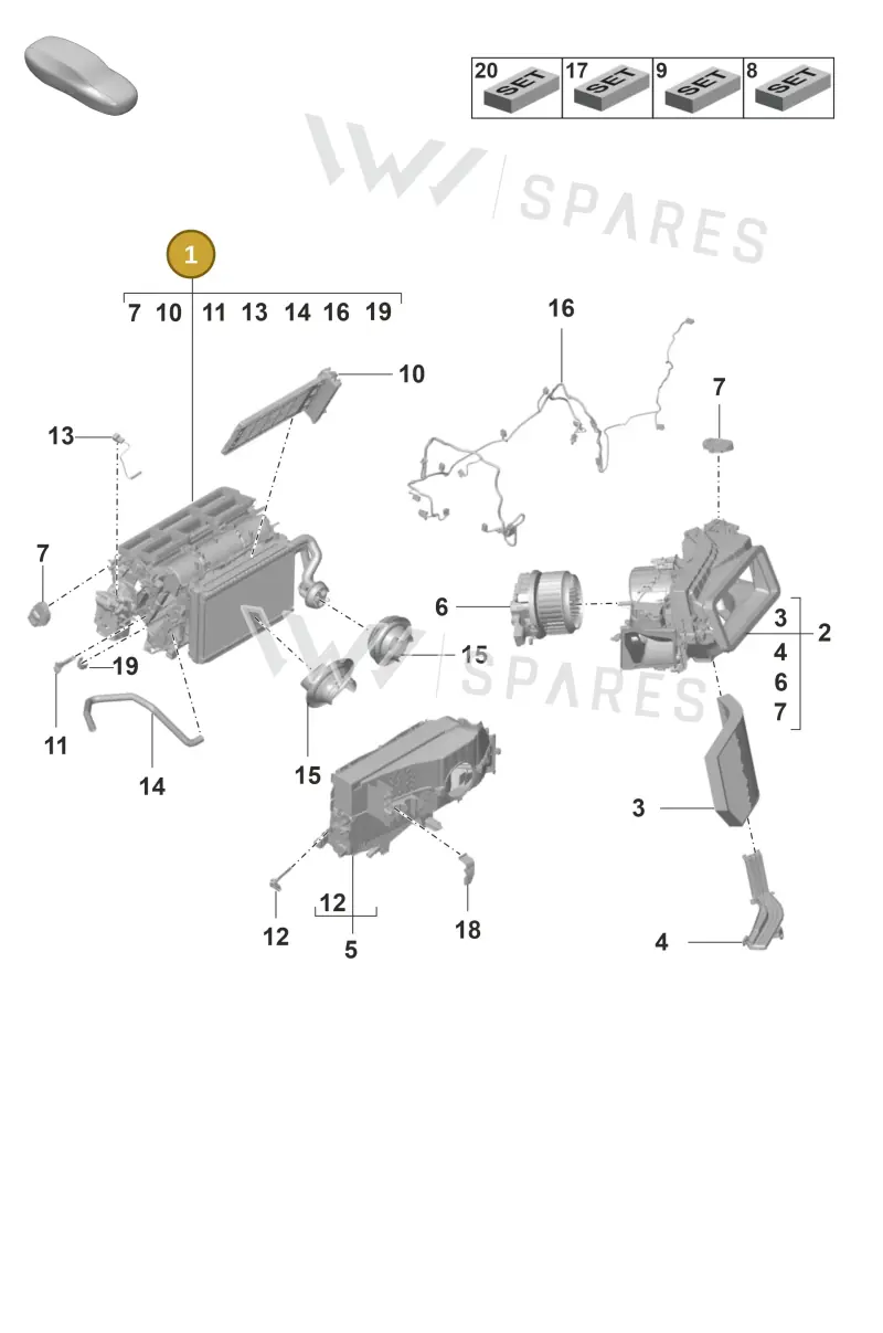 PAE819353K — Porsche Panamera (2020-2023) diagram p58814000, position 1